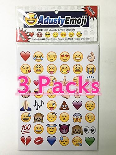 AdustyEmoji - FACTORY DIRECT SAIES Mobile Emoji Stickers, 20 Sheets/1 Pack (3)