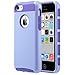 ULAK iPhone 5C Case, Slim Lightweight 2in1 iPhone 5C Cases Hybrid with Soft Rugged TPU Inner Skin and Hard PC Anti Scratches Protective Cover for Apple iPhone 5C -Periwinkle+Purple