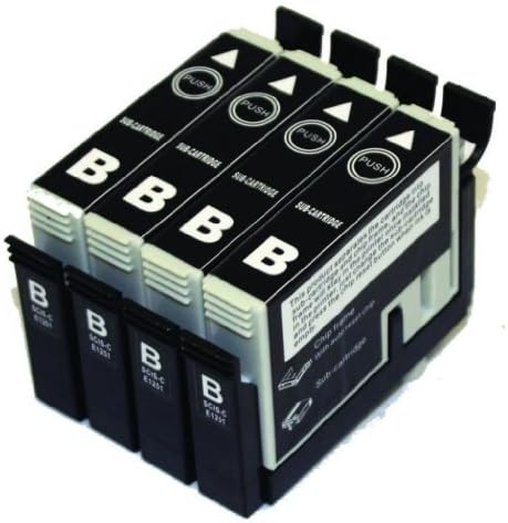Generic Compatible Ink Cartridges Replacement for Epson T1251(4xBlack, 4-Pack)