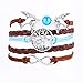 Nobio Retro Vintage Cute Handmade Multilayer Pendent Chain Charm Wristband Wrist Bracelet