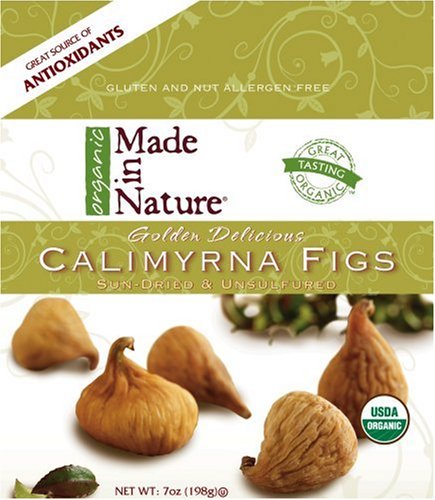Made In Nature Organic Calimyrna Figs, Sun-Dried and Unsulfured, 7-Ounce Bags (Pack of 6)