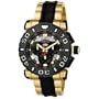 Invicta Men's 6314 Reserve Collection Chronograph 18k Gold-Plated and Black Polyurethane Watch