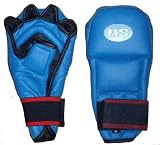 KARATE TAEKWONDO BOXING OPEN FINGER COBRA GLOVES BLUE LARGE
