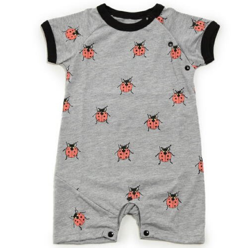 Mademoiselle papillon Lady bug all in one【ミスティグレーsize:70】