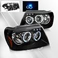 Jeep Grand Cherokee 99 00 01 02 03 04 Projector Headlights /w Halo/Angel-Eyes ~ pair set (Black)