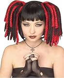 Costume EMO Goth Dreads Dreadlocks Punk Costumes Wig Gothic Two Tone Wicked Fairy Faerie Badgirl