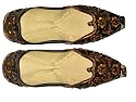 Beaded Mojari Footwear-phulkari Moti(bead) Work Handcrafted Leather Casual Footwear for Women