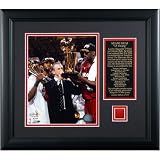 Shaquille O' Neal Miami Heat Framed 2006 NBA Champions 8x10 Photo with Game Used Jersey & Plate