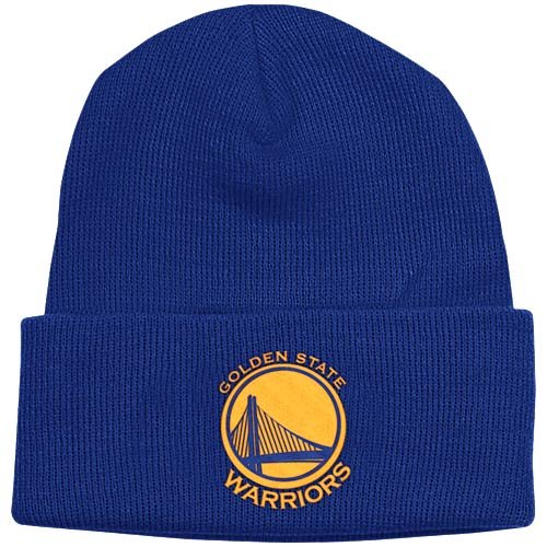 NBA adidas Golden State Warriors Cuffed Knit Beanie - Royal Blue