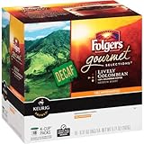 Folgers Gourmet Selections K-cups Decaf Lively Colombian Medium Roast Coffee, 18ct (Pack of 2)