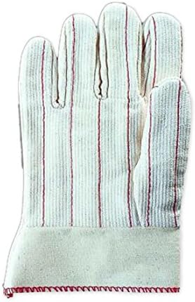 Southern Gloves UCHF18WJSC Corded Poly/Cotton Outer Oil Field Gloves, Heavy Weight, Non-Woven Liner, Safety Cuff, X-Large, White (Pack of 12)
