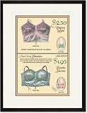 Black Framed/Matted Print 17x23, Empress Satin and Paradise Batiste Brassieres