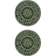 JHB Original Series Steampunk Buttons Clock, Antique Silver Finish