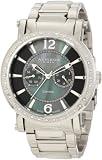 Akribos XXIV Men's AKR465SS Ultimate Stainless Steel Swiss Day and Date Diamond Watch