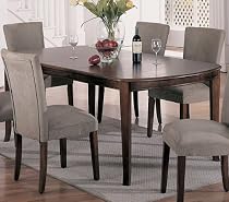 Soho Style Cherry Finish Wood Dining Table with 18" Leaf Insert