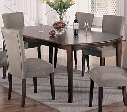 Soho Style Cherry Finish Wood Dining Table with 18" Leaf Insert