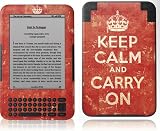 Skinit Keep Calm and Carry On Distressed Vinyl Skin for Amazon Kindle 3