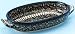  Polish Pottery Oval Baker w/ Handles 1 3/4\
