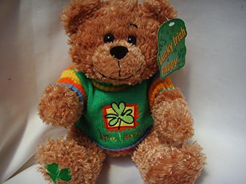 St. Patrick's Day Shamrock Teddy Bear Plush Toy 12" ; Lucky Irish Paddy