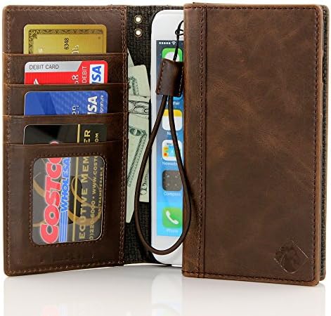 Fekia Italian Vintage Series 0702535426224 Leather Folio Bi-fold Wallet Case for Iphone 6s