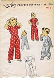 Du Barry 5719 Sewing Pattern Child's Drop Seat Pajamas Size 2