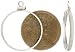 Sterling Silver Screw Top Coin Bezel, for the Half Dollar 26.0 mm Coin