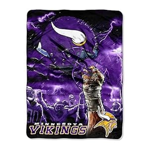 Northwest Minnesota Vikings 60x80 Royal Plush Raschel Aggression Design Blanket