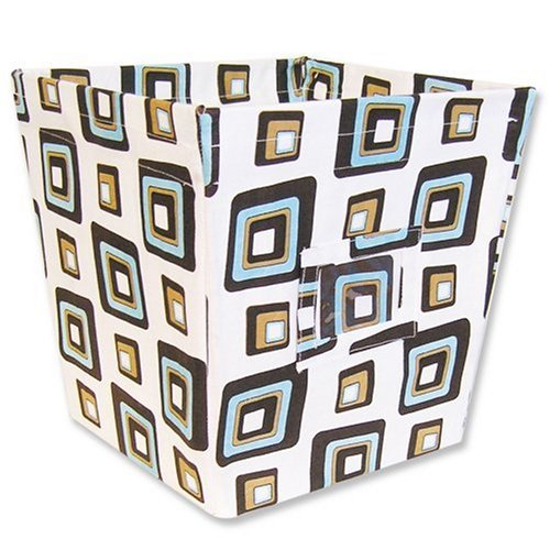 Trend Lab  Medium Fabric Storage Bin in Chocolate Blocks Print