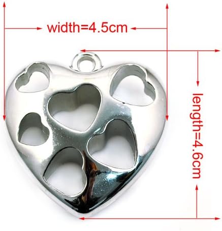 Huan Xun Scarf Accessories Pendant Silver Heart Pendant Hollow Out Design
