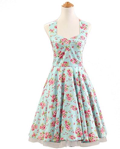 Miss Hollywood 50s Floral Print Pinup Rockabilly Vintage Swing Dress Party Dress