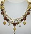 Coffee and Cream Necklace and Earrings