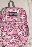 Jansport Superbreak Backpack Purple Camoflauge