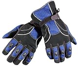 REFLECTIVE LEATHER MESH MOTORCYCLE BIKE GLOVES BLUE M