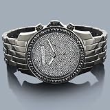 Luxurman Black Diamond Watch 2.25ct Mens