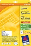 Produkt-Bild: Avery Zweckform, 3490, 25 Blatt, Universal-Etiketten, wei&szlig;, 70 x 36, 0 mm
