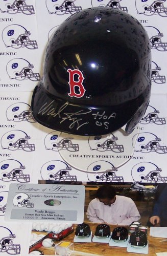 Wade Boggs Hand Signed Boston Red Sox Mini Helmet