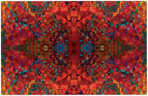 Kess InHouse Nikposium "Red Sea" Orange Abstract Decorative Doormat, 24 by 36-Inch