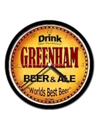 GREENHAM beer and ale cerveza wall clock