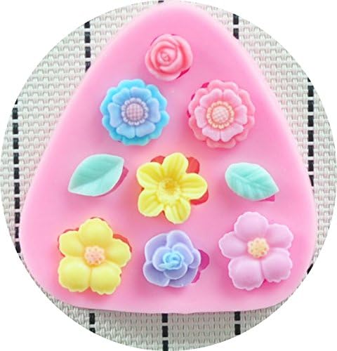 Flowers Set Shaped Mini Silicone Mold Sugar Craft Tools Chocolate Moulds Bakeware
