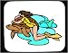 All Products : Decorated Mouse Pad with aquatic, human, body, individuals, ocean, individual, diver, persons, swimmer, sea, humans, people, woman, turtle, person, swimming