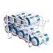 Mural Art Space Saving Soda Beer Can Beverage Dispenser Organizer Rack Double Layers Sturdy Iron Shelf Rack for Refrigerator and Table Top
