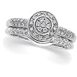 14K White Gold Diamond Wedding Set - 0.35 Ct.
