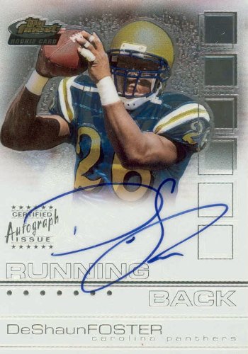 DeShaun Foster Autographed/Hand Signed 2002 Topps Finest ROOKIE CARD #128 - Limited Edition 541/1200