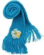Handmade Scarf in Caribbean Blue (100% Hand-knitted/small Size)
