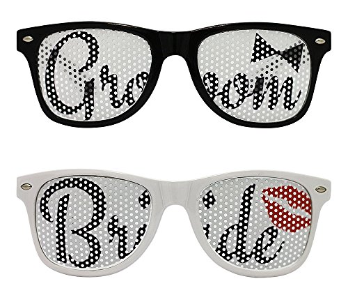 Agimini Classic Wayfarer Wedding Sunglasses - Bride & Groom