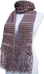 Handmade Lightweight Scarf - Soothing Lavender (100% Knitted By Hand/extra Long)