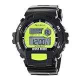 Armitron Men's 408216GRN Black and Green Accented Multi-Function Digital Sport Watch