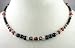 January Deep Red Garnet Swarovski Crystal Birthstone Beaded Necklaces in Sterling Silver with Black Pearls by Gemstone Gifts Handmade Jewelry