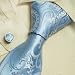 White pattern ties lightskyblue gift ideas for boyfriend fashion silk tie cufflinks set A2025