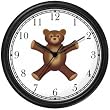 Teddy Bear (Happy Face) - Bear - JP Animal Wall Clock by WatchBuddy Timepieces (White Frame)